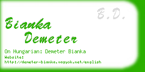 bianka demeter business card